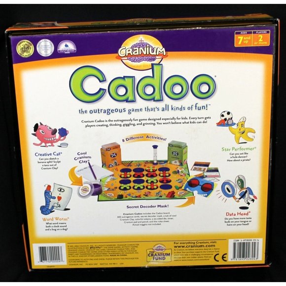 Cranium Cadoo Outrageous 8 Activities Game Act Decode Sculpt Ages 7+ Pictiona - Picture 6 of 9